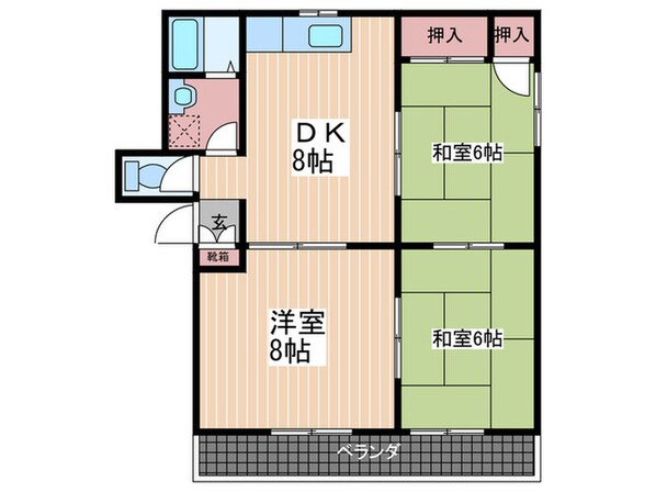 セジュール幟Aの物件間取画像